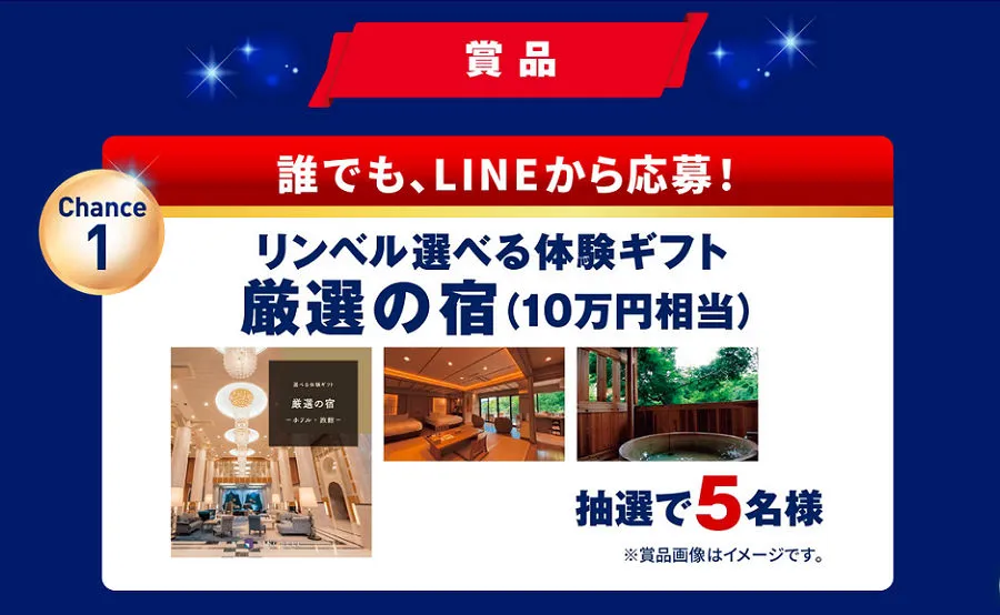 「厳選の旅(10万円分相当)」