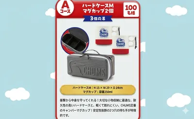 スーパーカップで応募!「CHUMSコラボのハードケース&マグカップ」「トートバッグ&ボトル」当たる!