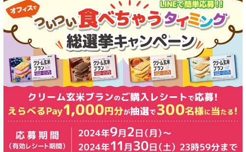 「えらべるPay 1,000円分」