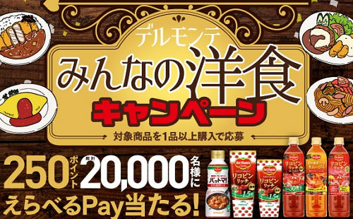 「えらべるPay250ポイント」20,000名様！