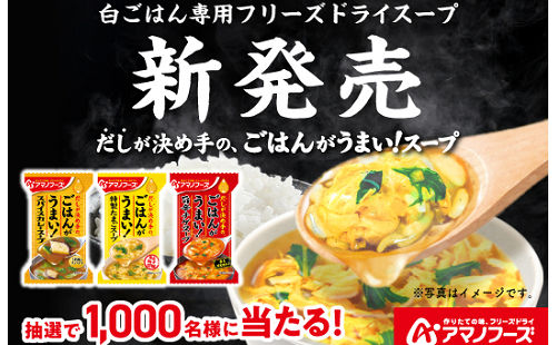 「Theうまみ ごはんがうまい！スープ」1,000名様！