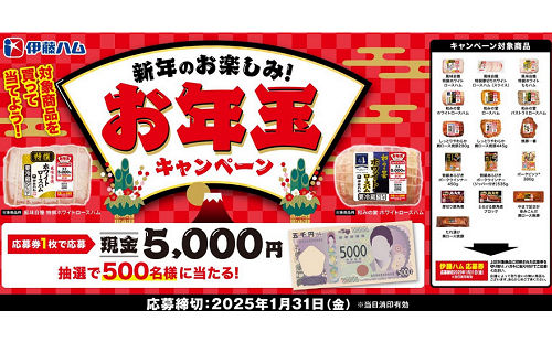 「現金 5,000円」500名様！