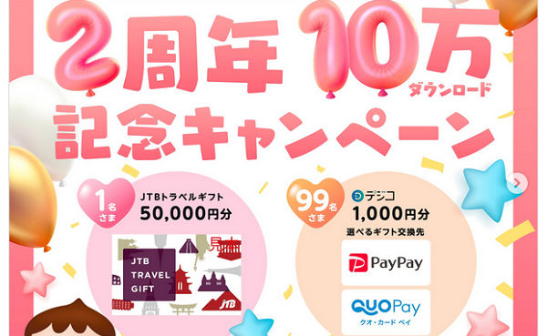 「JTBトラベルギフト 50,000円」「デジコ 1,000円分」