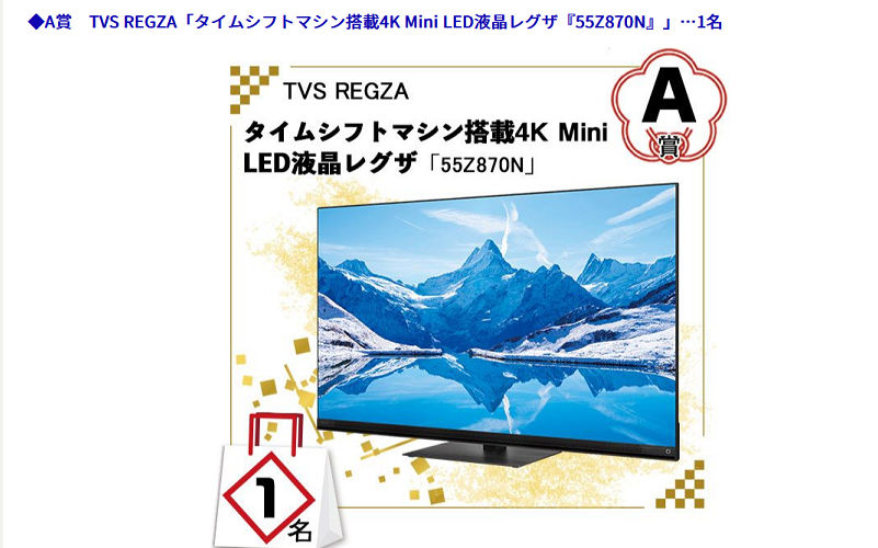 「タイムシフトマシン搭載4K Mini LED液晶レグザ『55Z870N』」