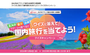 「北海道・東京・沖縄　往復航空券など」