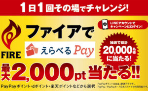 「えらべるPay最大2,000ポイント」